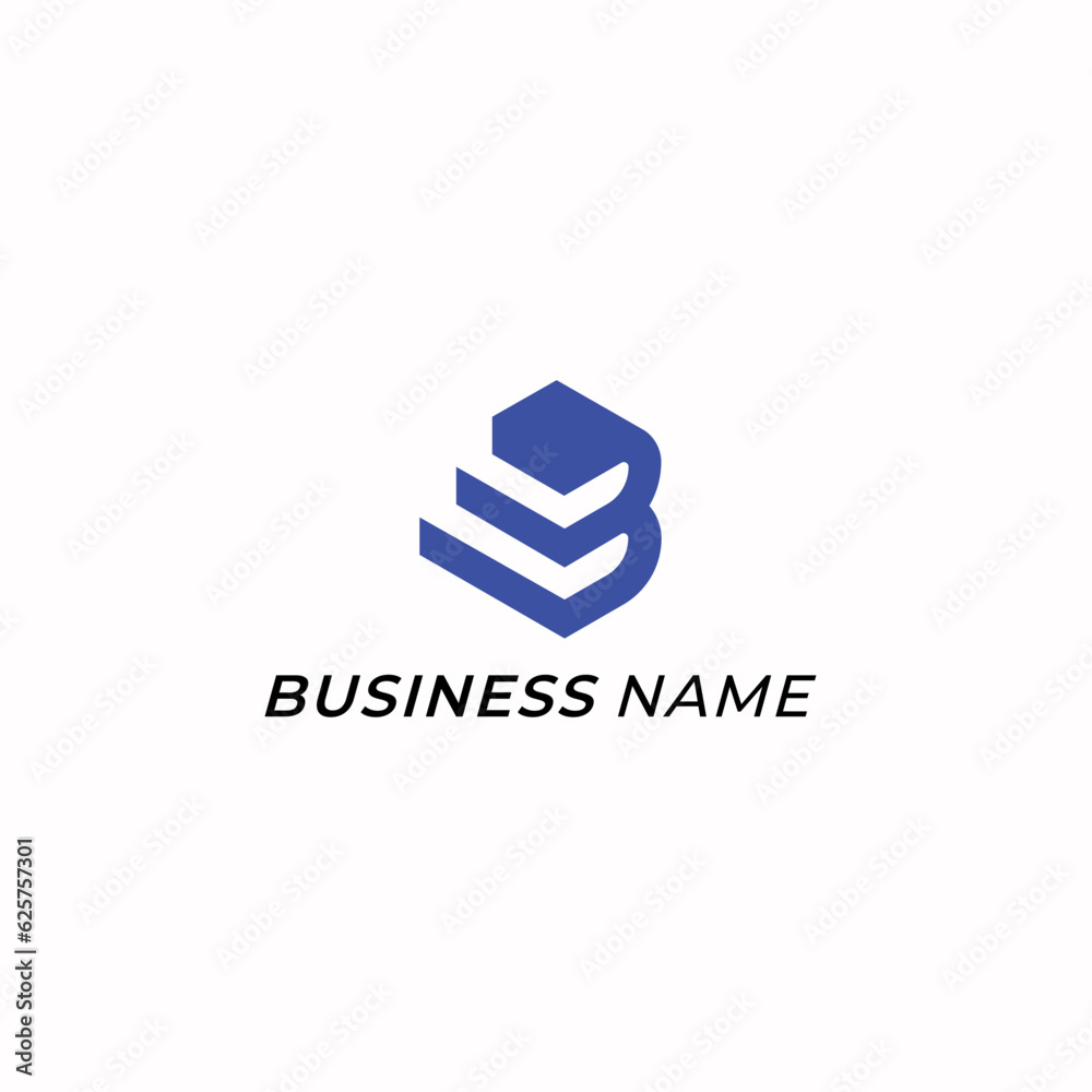 design logo creative letter B and step ladder design logo creative letter B and step ladder