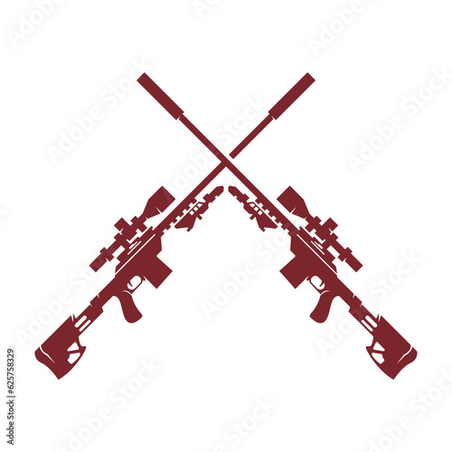 Firearms, gun icon logo design