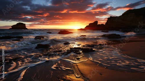 sunset on the beach