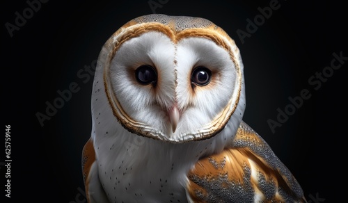 Portrait of owl. Generative AI