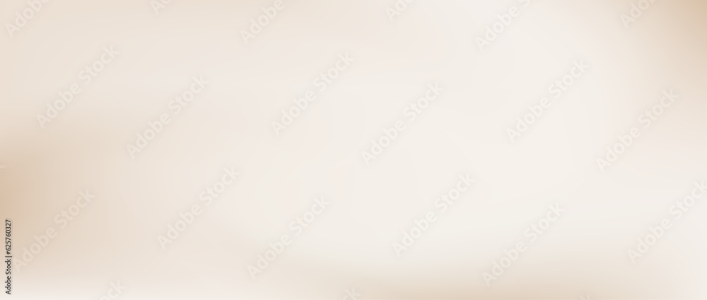 Smooth beige gradient background. Soft neutral liquid wallpaper. Universal nude texture for banner, flyer, presentation. Abstract blurred ecru backdrop cover. Vector illustration.