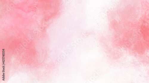 Fototapeta Naklejka Na Ścianę i Meble -  Water color on pink background, white background, used as a background for a wedding wedding invitation card background.