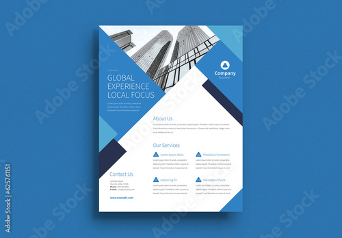 Modern Blue Business Corporate Flyer (ID: 625761151)
