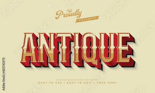 vintage retro editable text effect alphabet font typography typeface