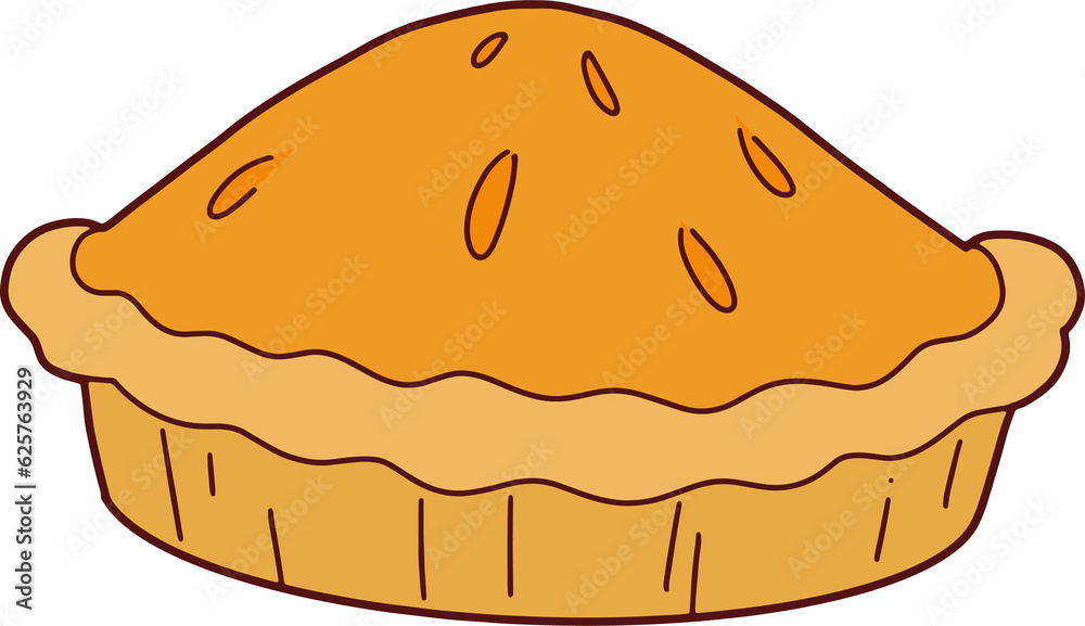 Pie hand drawing style Pie hand drawing style