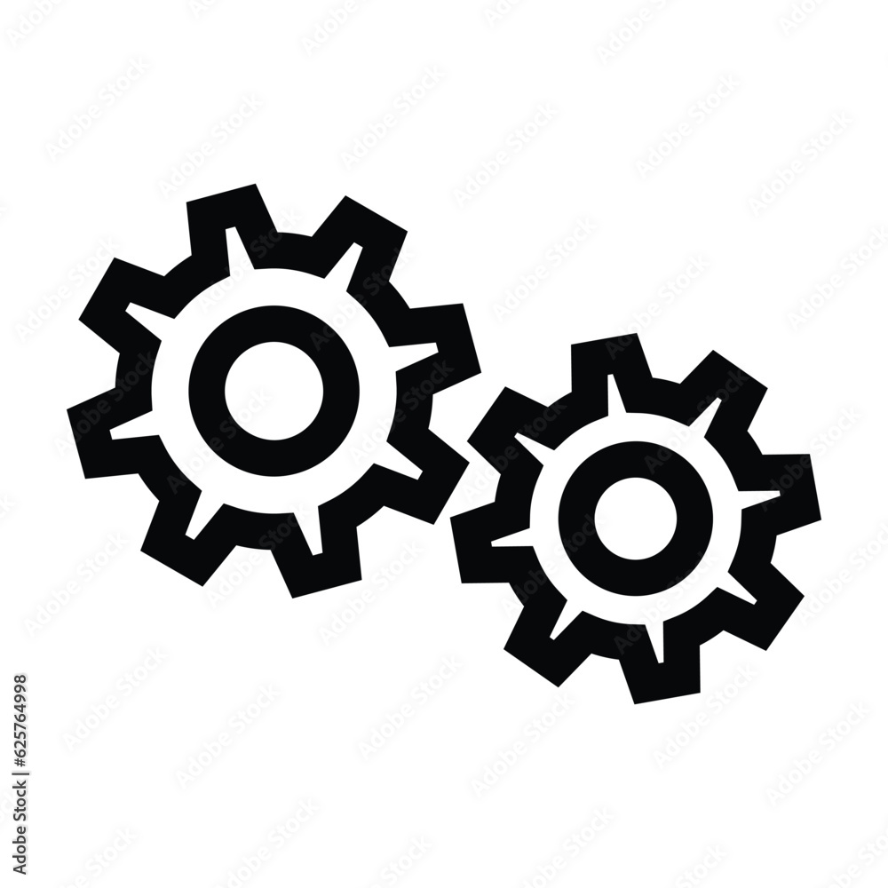 Gears cogwheel settings vector icon Gears cogwheel settings vector icon