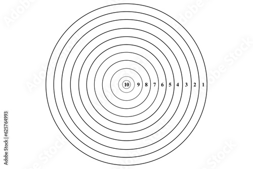 Digital png illustration of black line target on transparent background