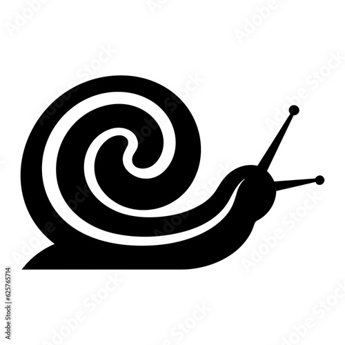 Snail simple black silhouette logo svg vector