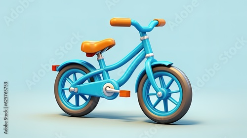 3D bicycle illustration cartoon  generated by AI