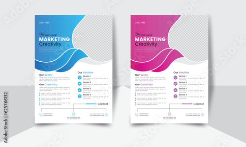 Professional visiting flyer design. Flat business flyer vector design. flyer layout with modern design.