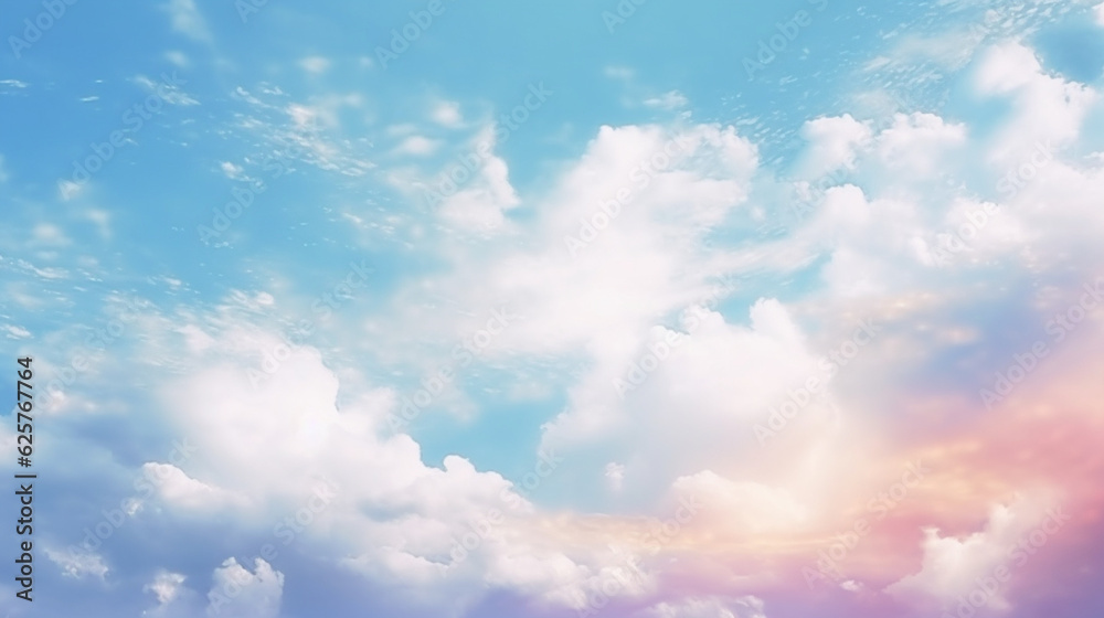 Abstract sky background / blurred texture spring sky, clouds landscape wallpaper