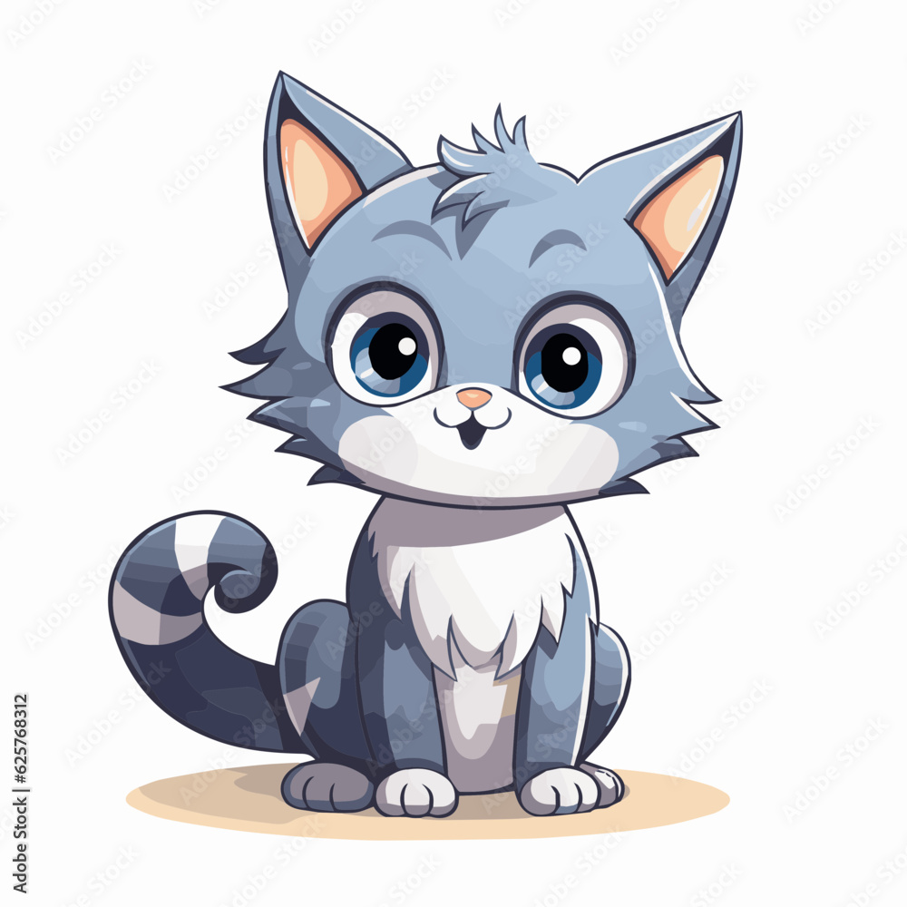 cat cartoon clipart vector white background cat cartoon clipart vector white background