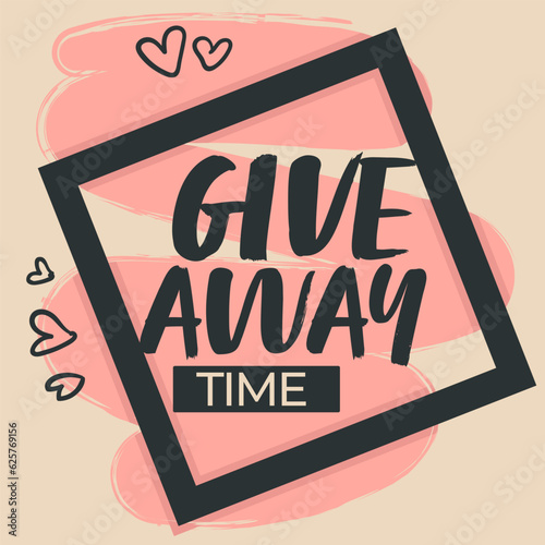 Giveaway time promotional banner for social media