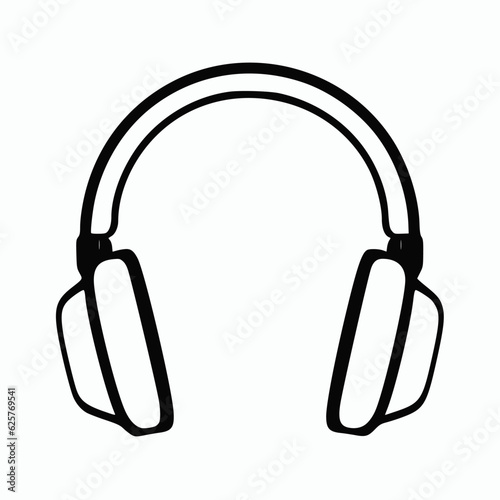 headphones vector isolated on white background