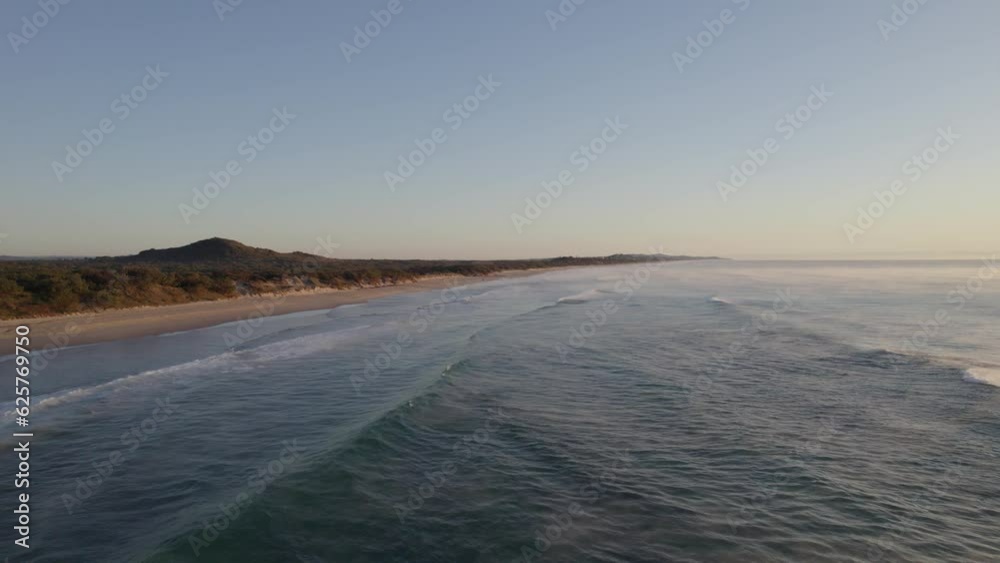 Lush Greenery and Soft White Sand on Coolum Beach, Queensland, Australia Aerial Shot Lush Greenery and Soft White Sand on Coolum Beach, Queensland, Australia Aerial Shot