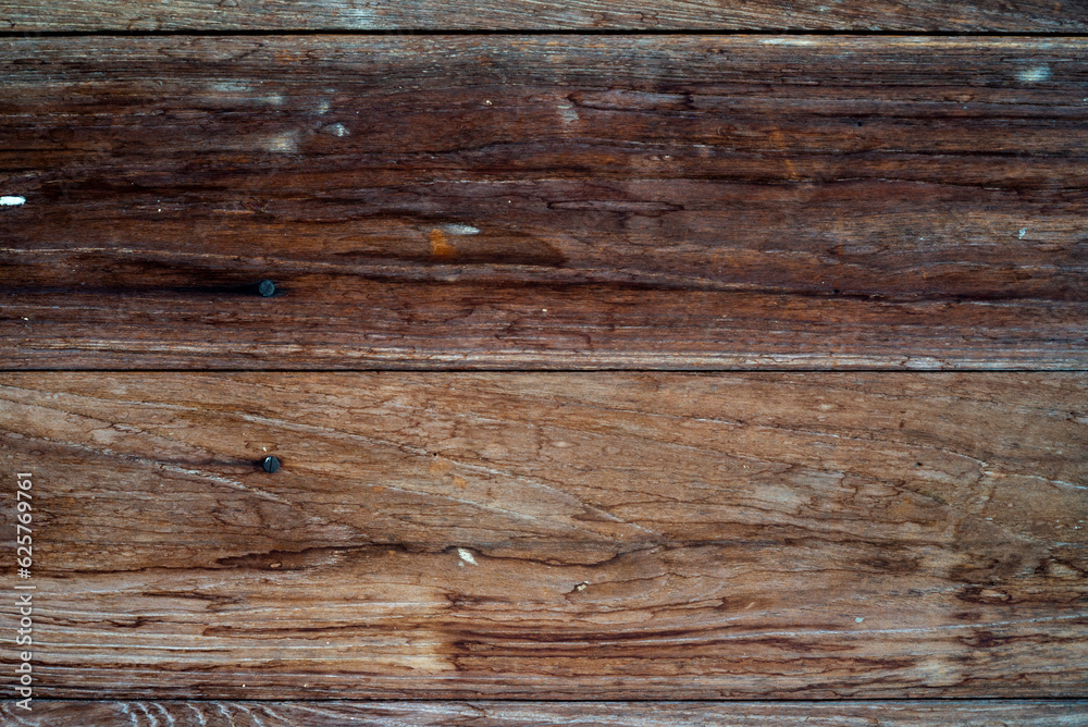 Naklejka premium Texture of vintage wood boards. Grunge raw brown wood. Wooden planks background design mockup. Rustic and grounge wood.