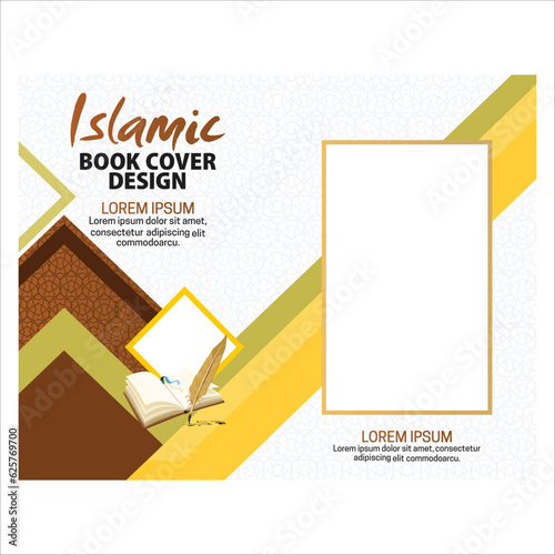 Islamic book cover design vector file