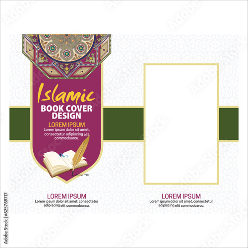 Islamic book cover design vector file