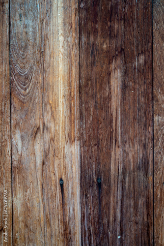 Texture of vintage wood boards. Grunge raw brown wood. Wooden planks background design mockup. Rustic and grounge wood.