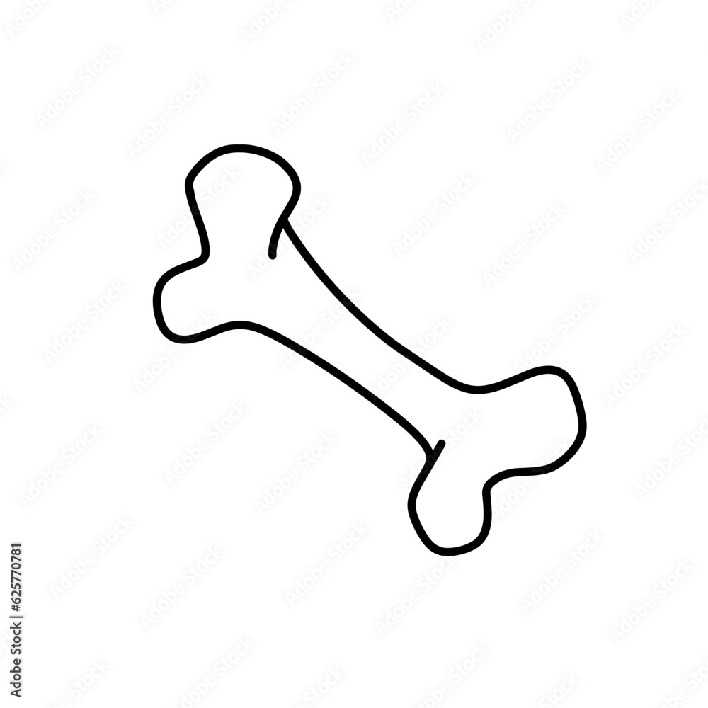 Outline funny bone isolated on white background. Doodle vector sketch Outline funny bone isolated on white background. Doodle vector sketch