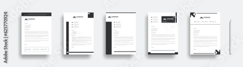 Modern Creative & Clean business style letterhead bundle of your corporate project design.set to print with vector & illustration. corporate letterhead bundle.