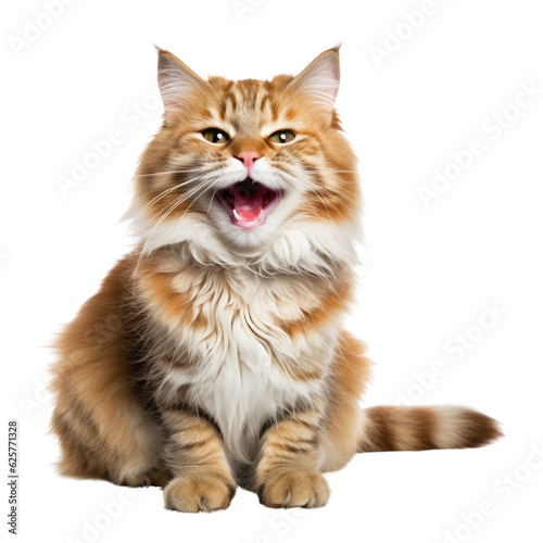 cat isolated on transparent background cutout