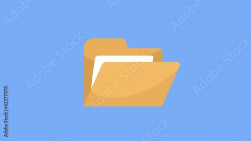 computer folder file documents animation