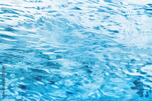 Surface Texture Of Light Blue Water On White Background. Generative AI © Anastasiia