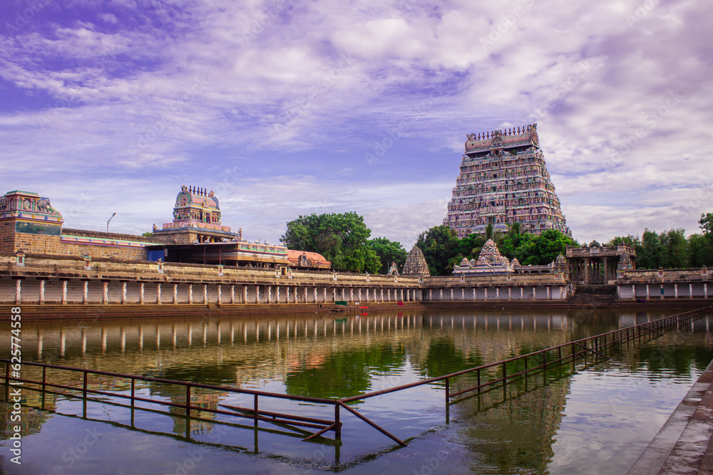 Temple tower of Thillai Nataraja Temple, also referred as the Chidambaram Nataraja Temple, is a Hindu temple dedicated to Nataraja, the form of Shiva as the lord of dance. Temple tower of Thillai Nataraja Temple, also referred as the Chidambaram Nataraja Temple, is a Hindu temple dedicated to Nataraja, the form of Shiva as the lord of dance.