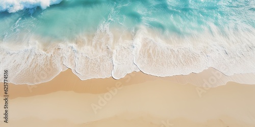 Relaxing holiday. Seaside top view of beautiful with beach landscape and sand with waves