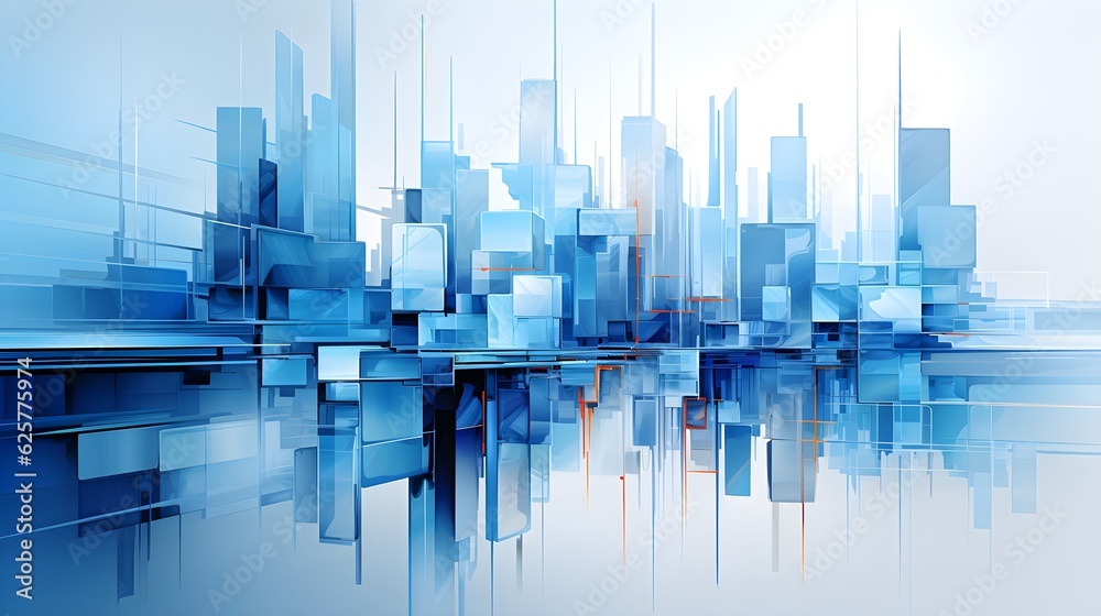 Dynamic Blue Flow - Artistic Tech Graphic Background