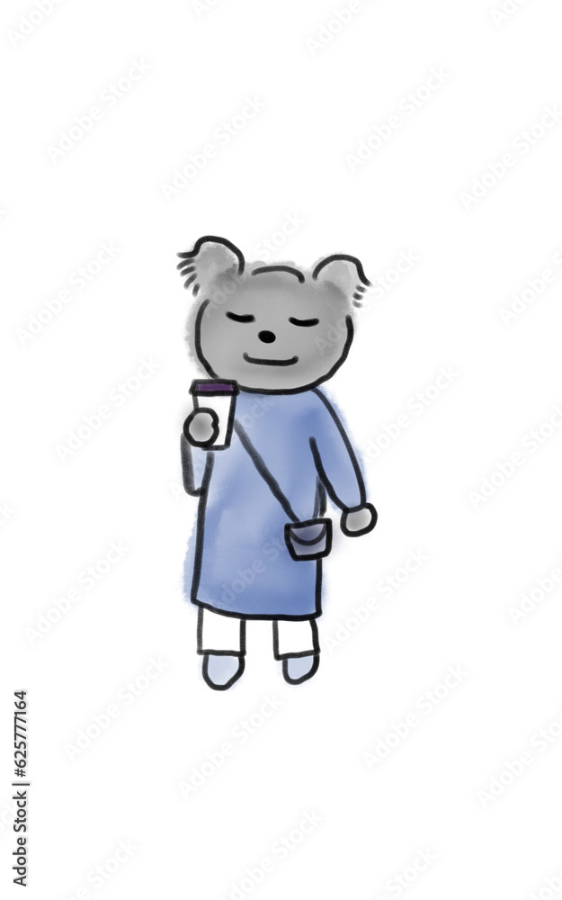 Koalas enjoying the smell of coffee(navy blue) Koalas enjoying the smell of coffee(navy blue)