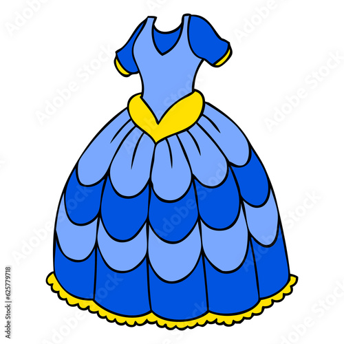 princess dress vector illustration