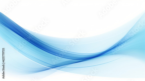 Blue color wavy lines abstract wave design element