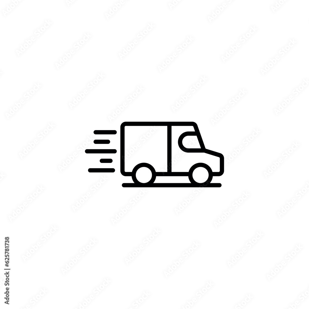 Van icon design with white background stock illustration
