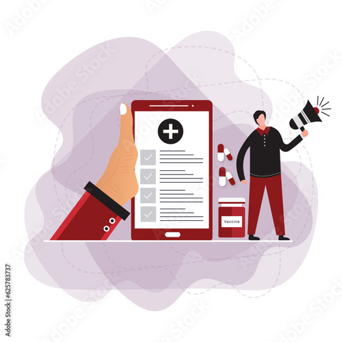 Bag with different medical pills and bottles. Healthcare, pharmacy landing page template