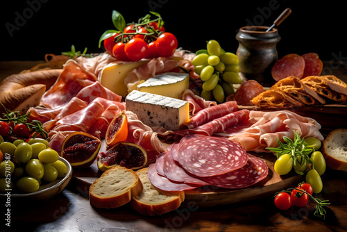 salami and cheese platter
