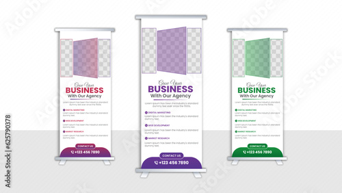 Modern Exhibition Advertising Trend Business Roll Up Banner, XStand design template
