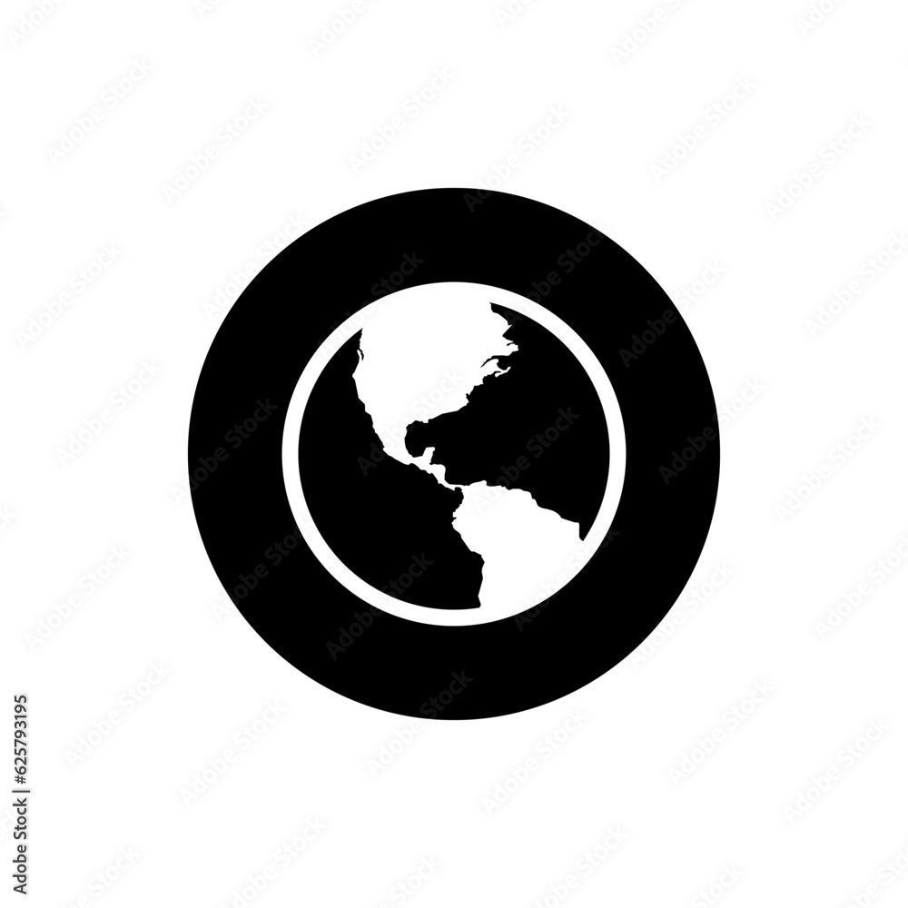 Public globe icon vector. Earth, world in circle shape Public globe icon vector. Earth, world in circle shape