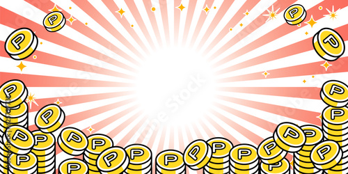 ポイントアップキャンペーンなどの背景素材