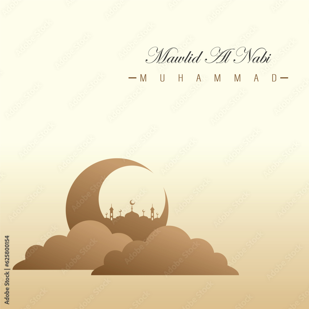 social media feed template design for mawlid Nabi muhammad SAW celebration