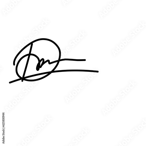 Signature fictitious Autograph