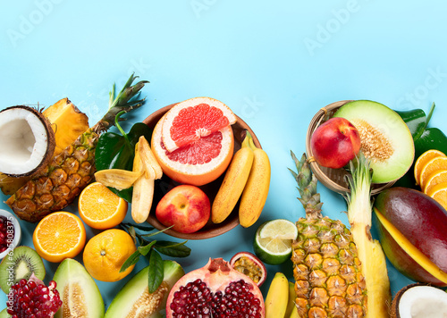 Fototapeta Naklejka Na Ścianę i Meble -  Assortment of exotic fruits.