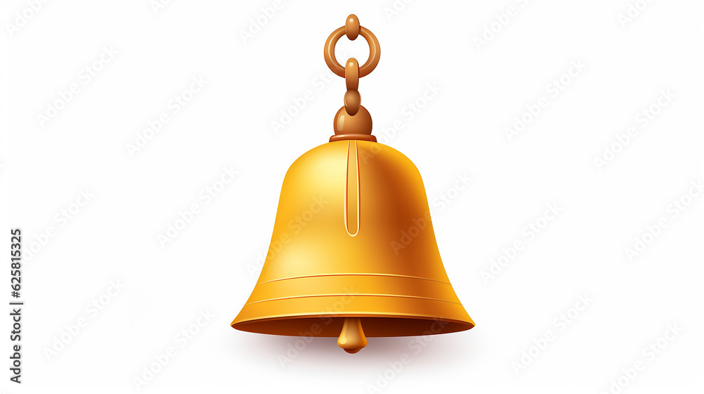 school bell icon 3d rendering on white isolated background school bell icon 3d rendering on white isolated background