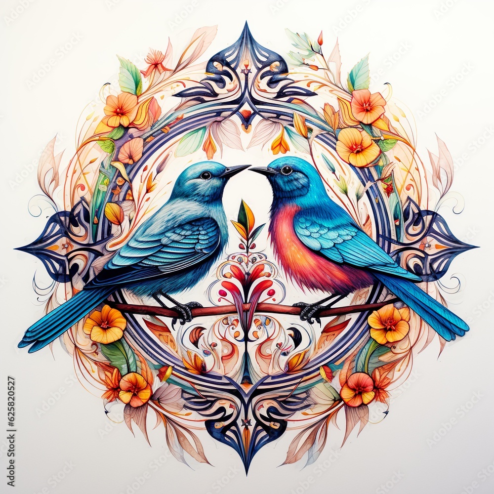 Fototapeta premium Mandala birds