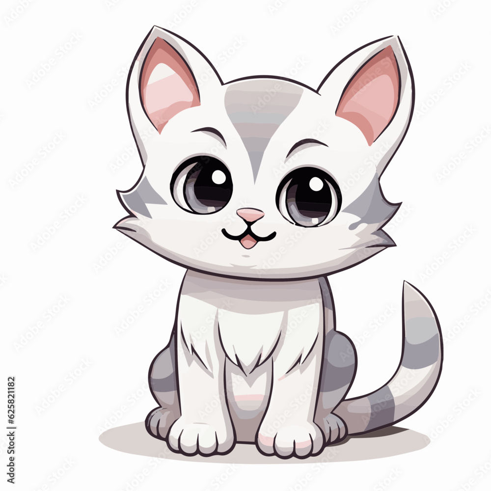 cat cartoon clipart vector white background cat cartoon clipart vector white background