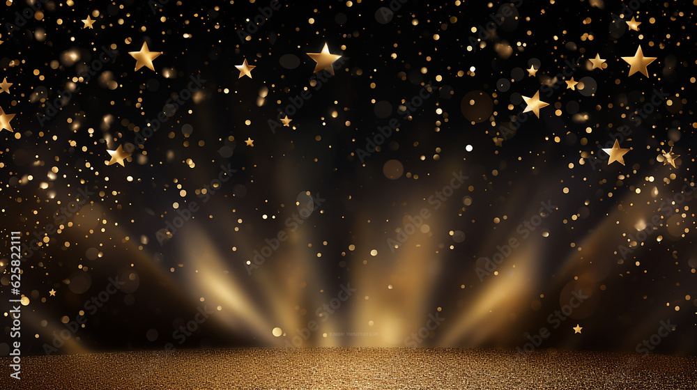 © Aura - award nomination ceremony luxury background with golden stars