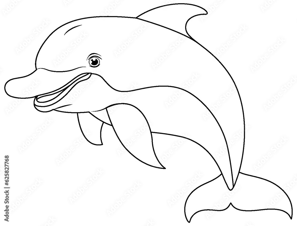 Fototapeta premium Dolphin Jumping Smiling