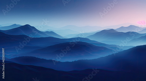Mountain line gradient lines background wallpeper night blue