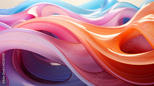 Blown glass background. Generative Ai